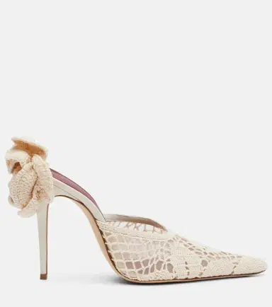 Magda Butrym Crochet and leather mules | Thumbnail 3 Magda Butrym Crochet and leather mules | Thumbnail 3