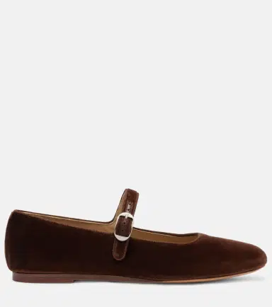 Le Monde Béryl Le Monde Béryl Velvet Mary Jane flats | Thumbnail 4 Le Monde Béryl Le Monde Béryl Velvet Mary Jane flats | Thumbnail 4