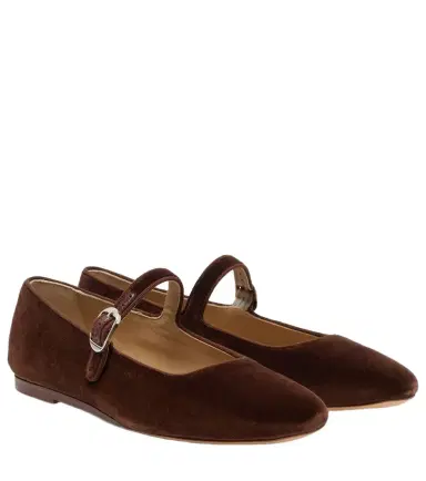 Le Monde Béryl Le Monde Béryl Velvet Mary Jane flats | Thumbnail 1 Le Monde Béryl Le Monde Béryl Velvet Mary Jane flats | Thumbnail 1
