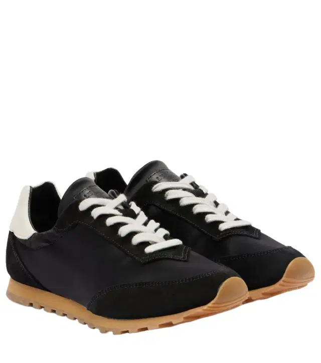 Le Monde Beryl Le Monde Béryl Slim Runner suede-trimmed sneakers