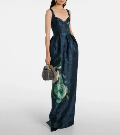 Erdem Floral jacquard gown | Thumbnail 3 Erdem Floral jacquard gown | Thumbnail 3