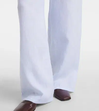 Loro Piana Valerio high-rise linen wide-leg pants | Thumbnail 3 Loro Piana Valerio high-rise linen wide-leg pants | Thumbnail 3