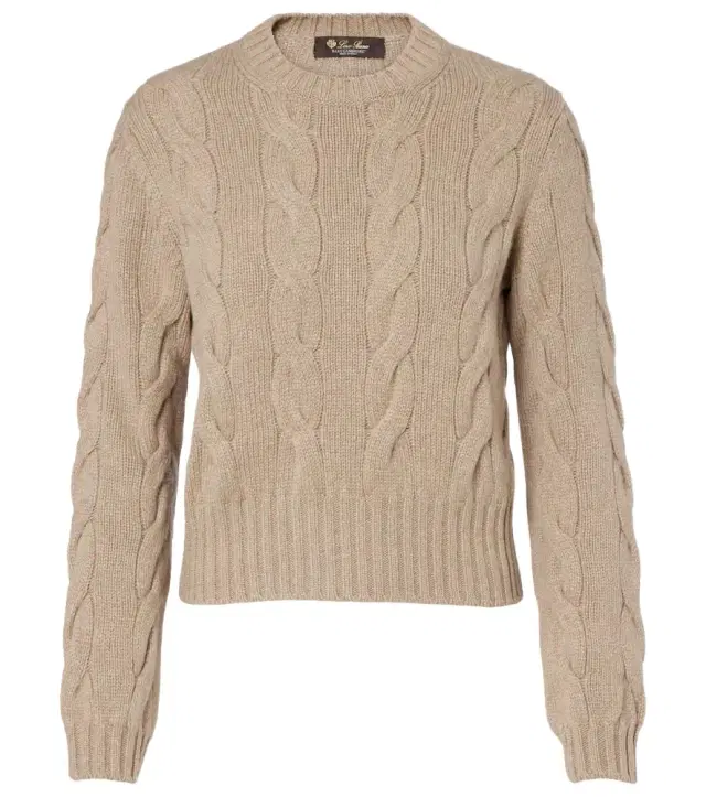 Loro Piana Napier cable-knit cashmere sweater