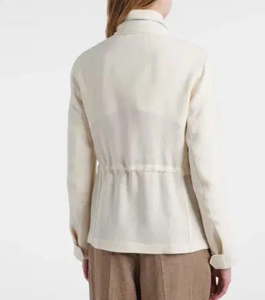 Loro Piana Traveller Mini linen crêpe field jacket | Thumbnail 3 Loro Piana Traveller Mini linen crêpe field jacket | Thumbnail 3