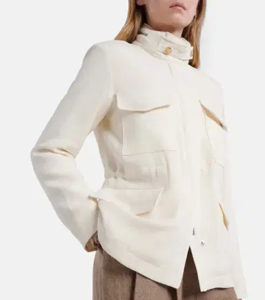 Loro Piana Traveller Mini linen crêpe field jacket | Thumbnail 4 Loro Piana Traveller Mini linen crêpe field jacket | Thumbnail 4