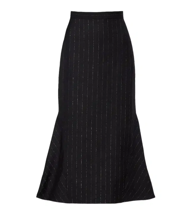 Erdem Pinstripe wool midi skirt