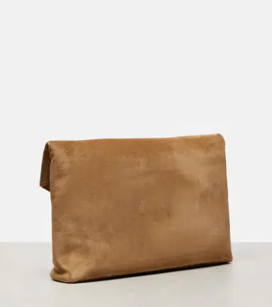 Saint Laurent Cassandre Large suede clutch | Thumbnail 4