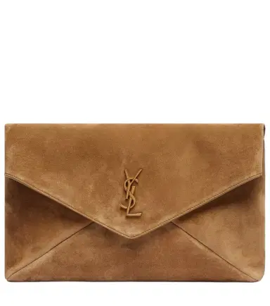 Saint Laurent Cassandre Large suede clutch | Thumbnail 1