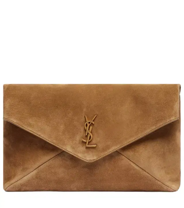Cassandre Large suede clutch
