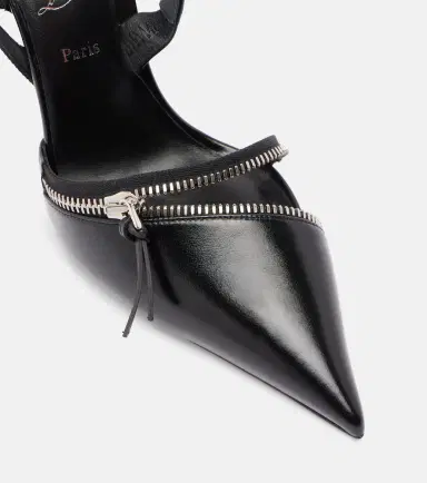Christian Louboutin Slingyzip 100 leather slingback pumps | Thumbnail 4