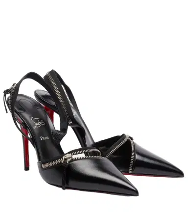 Christian Louboutin Slingyzip 100 leather slingback pumps | Thumbnail 1