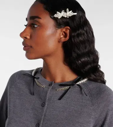 Simone Rocha Faux pearl-embellished hair clip | Thumbnail 4