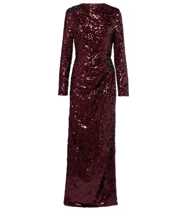 Erdem Draped sequined gown