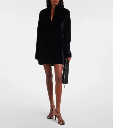 Khaite Aleena velvet minidress | Thumbnail 3