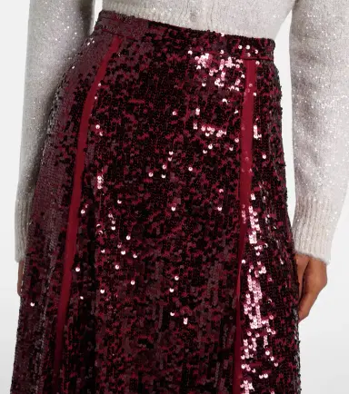 Erdem Sequined georgette midi skirt | Thumbnail 4 Erdem Sequined georgette midi skirt | Thumbnail 4