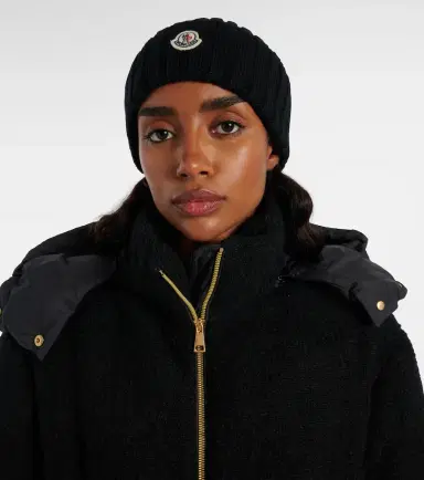Moncler Logo ribbed-knit virgin wool beanie | Thumbnail 4