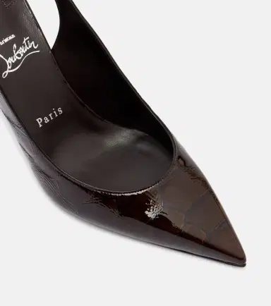 Christian Louboutin Condora 85 croc-effect slingback pumps | Thumbnail 2 Christian Louboutin Condora 85 croc-effect slingback pumps | Thumbnail 2