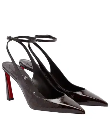 Christian Louboutin Condora 85 croc-effect slingback pumps | Thumbnail 1 Christian Louboutin Condora 85 croc-effect slingback pumps | Thumbnail 1