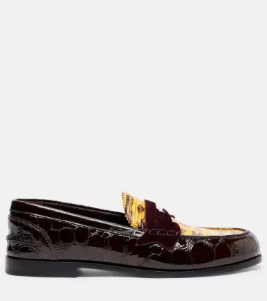 Christian Louboutin Penny croc-effect leather penny loafers | Thumbnail 4 Christian Louboutin Penny croc-effect leather penny loafers | Thumbnail 4