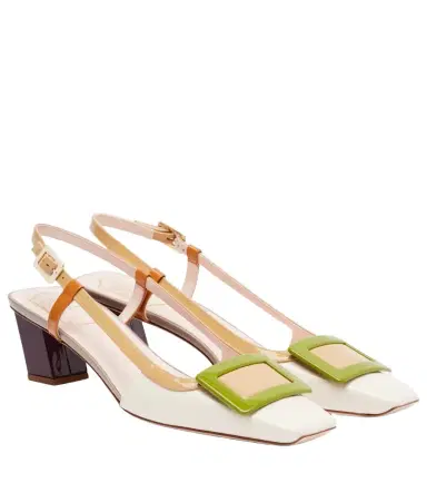 Roger Vivier Belle Vivier 45 leather slingback pumps | Thumbnail 1 Roger Vivier Belle Vivier 45 leather slingback pumps | Thumbnail 1