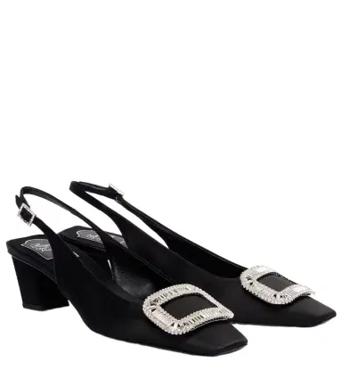 Roger Vivier Belle Vivier 45 satin slingback pumps | Thumbnail 1 Roger Vivier Belle Vivier 45 satin slingback pumps | Thumbnail 1
