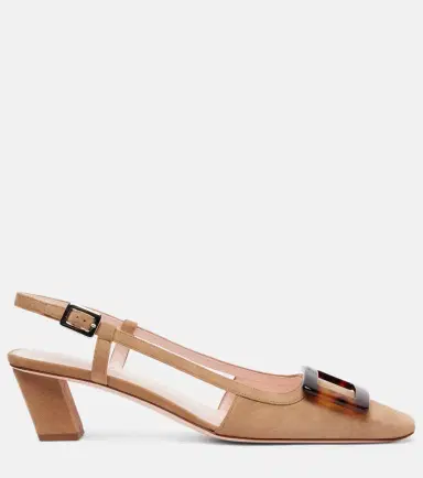 Roger Vivier Belle Vivier 45 suede slingback pumps | Thumbnail 2 Roger Vivier Belle Vivier 45 suede slingback pumps | Thumbnail 2