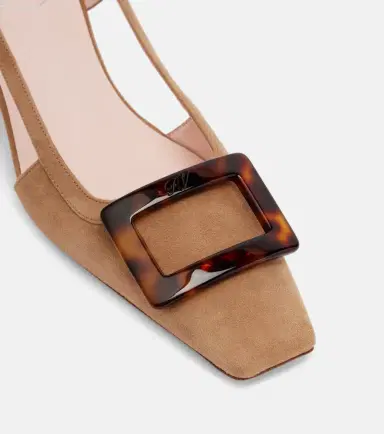 Roger Vivier Belle Vivier 45 suede slingback pumps | Thumbnail 4 Roger Vivier Belle Vivier 45 suede slingback pumps | Thumbnail 4