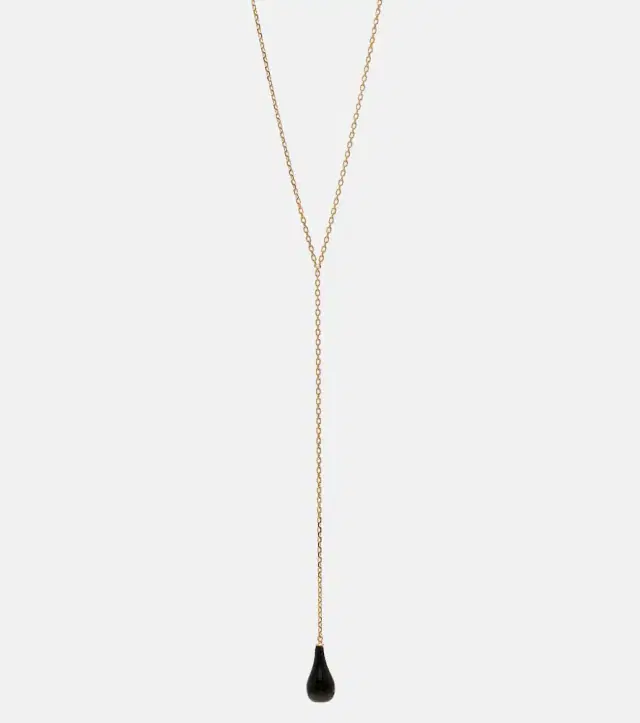 Toteme Onyx gold-plated necklace
