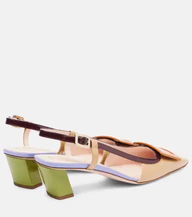 Roger Vivier Belle Vivier 45 leather slingback pumps | Thumbnail 2