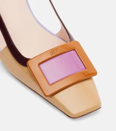 Roger Vivier Belle Vivier 45 leather slingback pumps | Thumbnail 3
