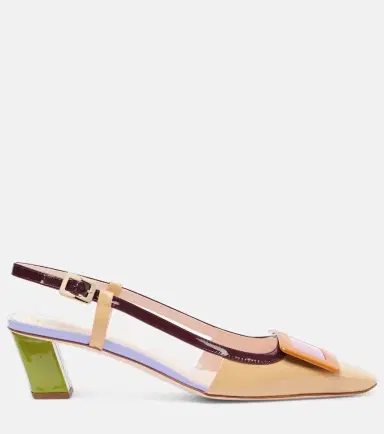 Roger Vivier Belle Vivier 45 leather slingback pumps | Thumbnail 4