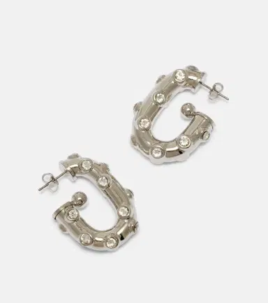 Rabanne Crystal-embellished hoop earrings | Thumbnail 3