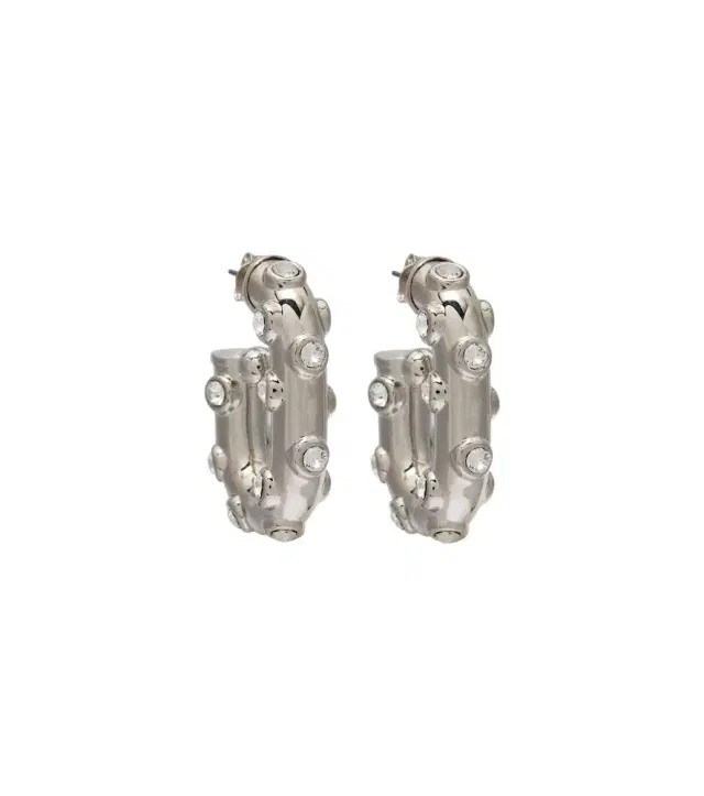 Rabanne Crystal-embellished hoop earrings