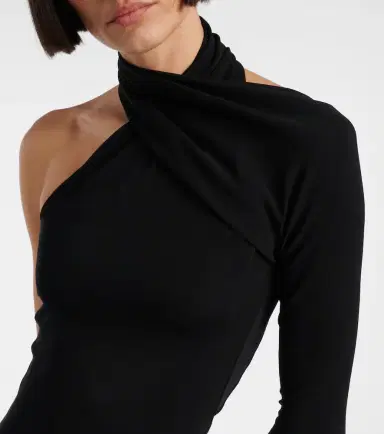 Courreges Courrèges One-shoulder crêpe maxi dress | Thumbnail 4