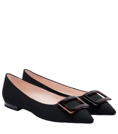 Roger Vivier Gommettine grosgrain ballet flats | Thumbnail 1