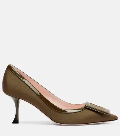 Roger Vivier Viv In The City 65 leather-trimmed pumps | Thumbnail 2