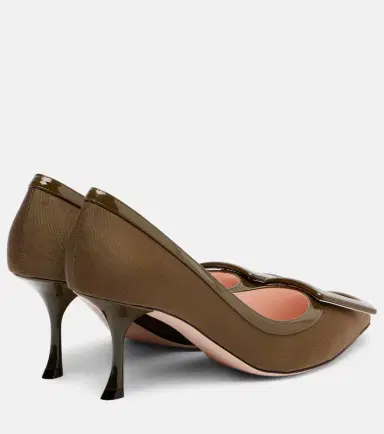 Roger Vivier Viv In The City 65 leather-trimmed pumps | Thumbnail 3