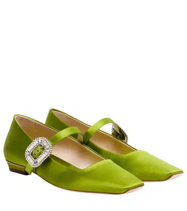 Roger Vivier Belle Vivier 25 satin Mary Jane flats | Thumbnail 1 Roger Vivier Belle Vivier 25 satin Mary Jane flats | Thumbnail 1