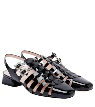 Roger Vivier Mini Très Vivier 25 patent leather sandals | Thumbnail 1 Roger Vivier Mini Très Vivier 25 patent leather sandals | Thumbnail 1