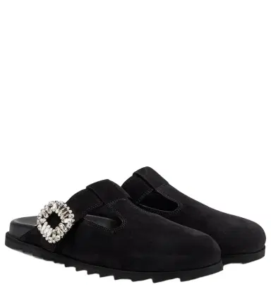 Roger Vivier Slidy Viv' suede mules | Thumbnail 1 Roger Vivier Slidy Viv' suede mules | Thumbnail 1
