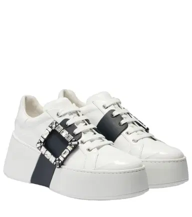 Roger Vivier Viv Skate leather platform sneakers | Thumbnail 1 Roger Vivier Viv Skate leather platform sneakers | Thumbnail 1