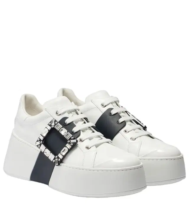 Roger Vivier Viv Skate leather platform sneakers