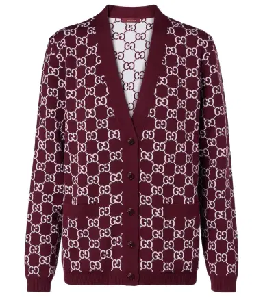 Gucci GG reversible wool-blend jacquard cardigan | Thumbnail 1