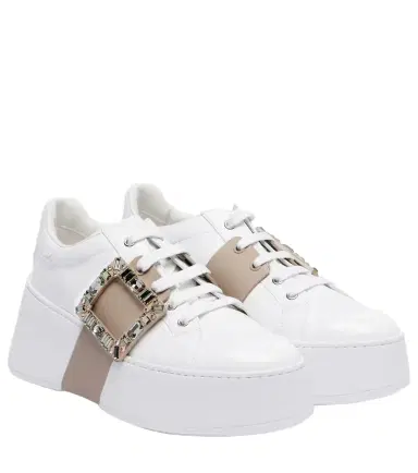 Roger Vivier Viv' Skate embellished leather sneakers | Thumbnail 1 Roger Vivier Viv' Skate embellished leather sneakers | Thumbnail 1