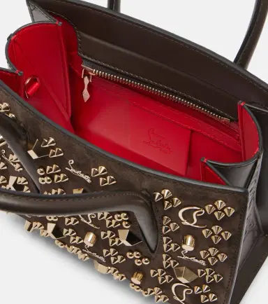 Christian Louboutin Paloma Small embellished suede tote bag | Thumbnail 3
