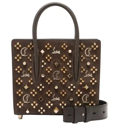 Christian Louboutin Paloma Small embellished suede tote bag | Thumbnail 1