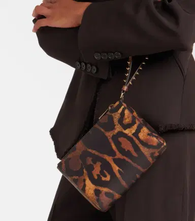 Christian Louboutin Cabata Small leopard-print leather pouch | Thumbnail 4