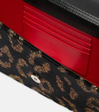 Christian Louboutin Leopard-print velvet clutch | Thumbnail 2