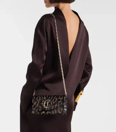 Christian Louboutin Leopard-print velvet clutch | Thumbnail 4