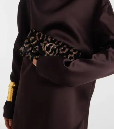 Christian Louboutin Leopard-print velvet clutch | Thumbnail 5